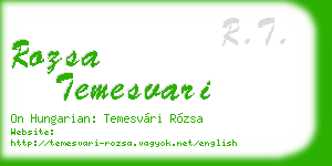 rozsa temesvari business card