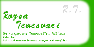 rozsa temesvari business card